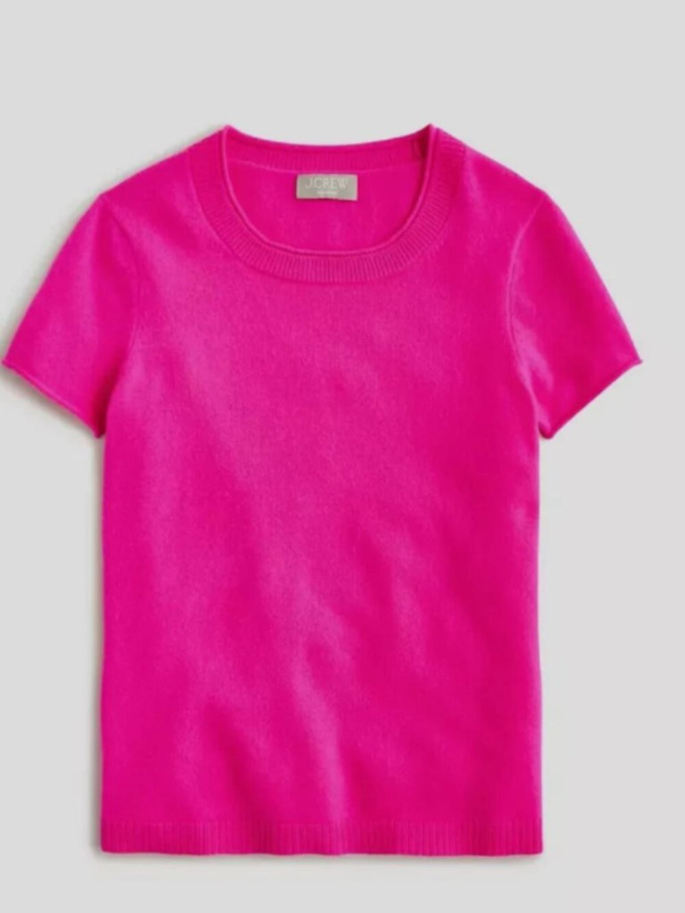 J CREW 100% cashmere short sleeve relaxed tee top blouse sweater